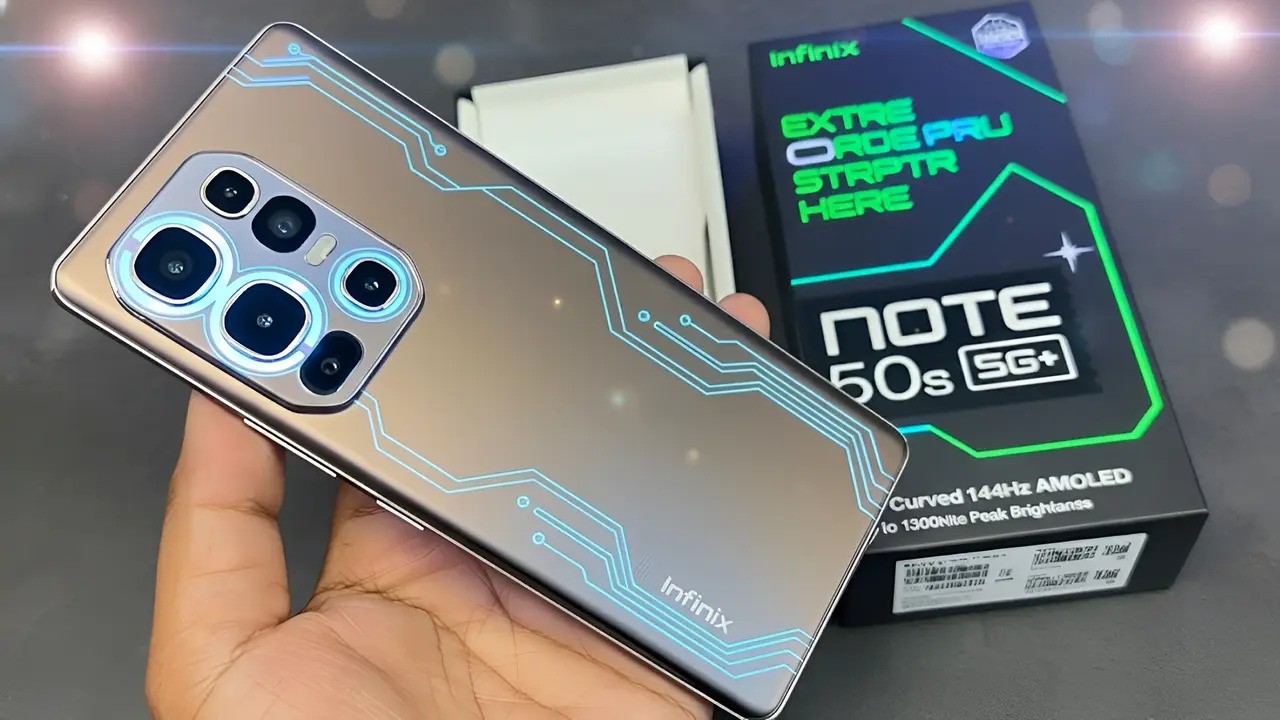 Infinix Note 50s – Stylish 5G Smartphone with 8GB RAM, 6000mAh Battery & 100W Fast Charging